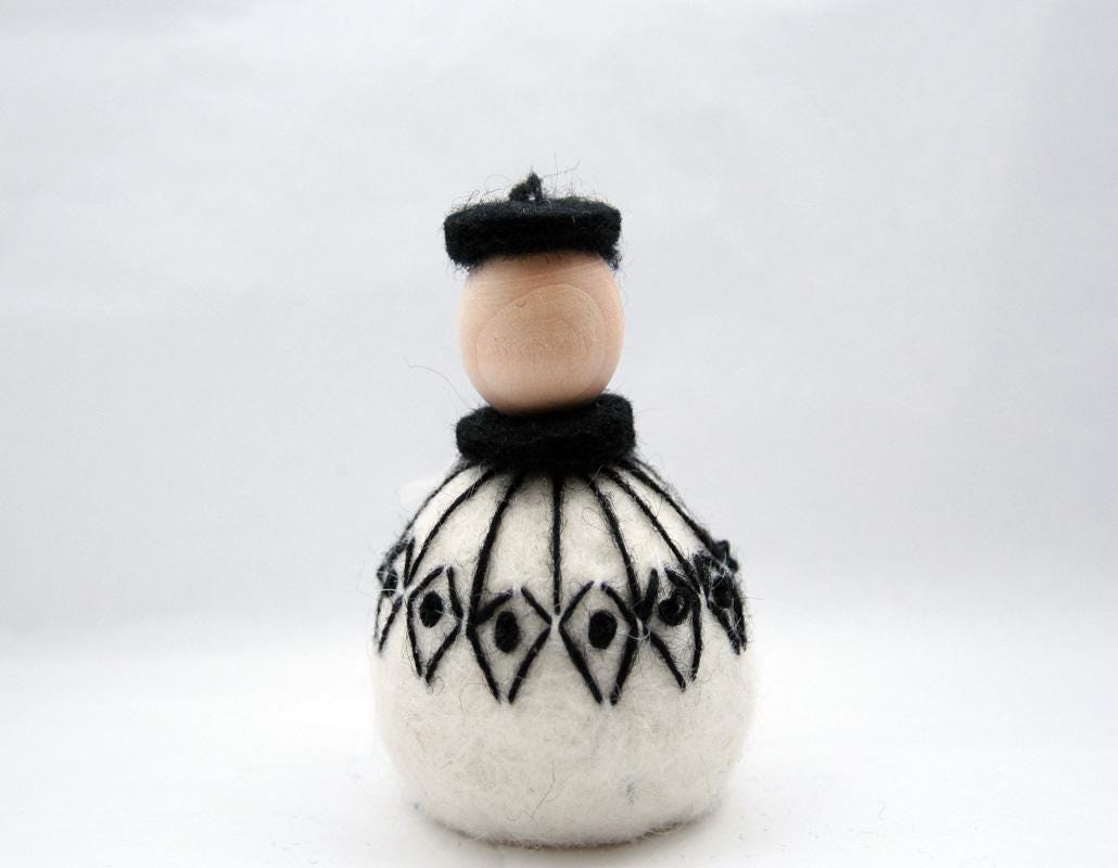 Icelandic Felted Wool Shepherd Handmade