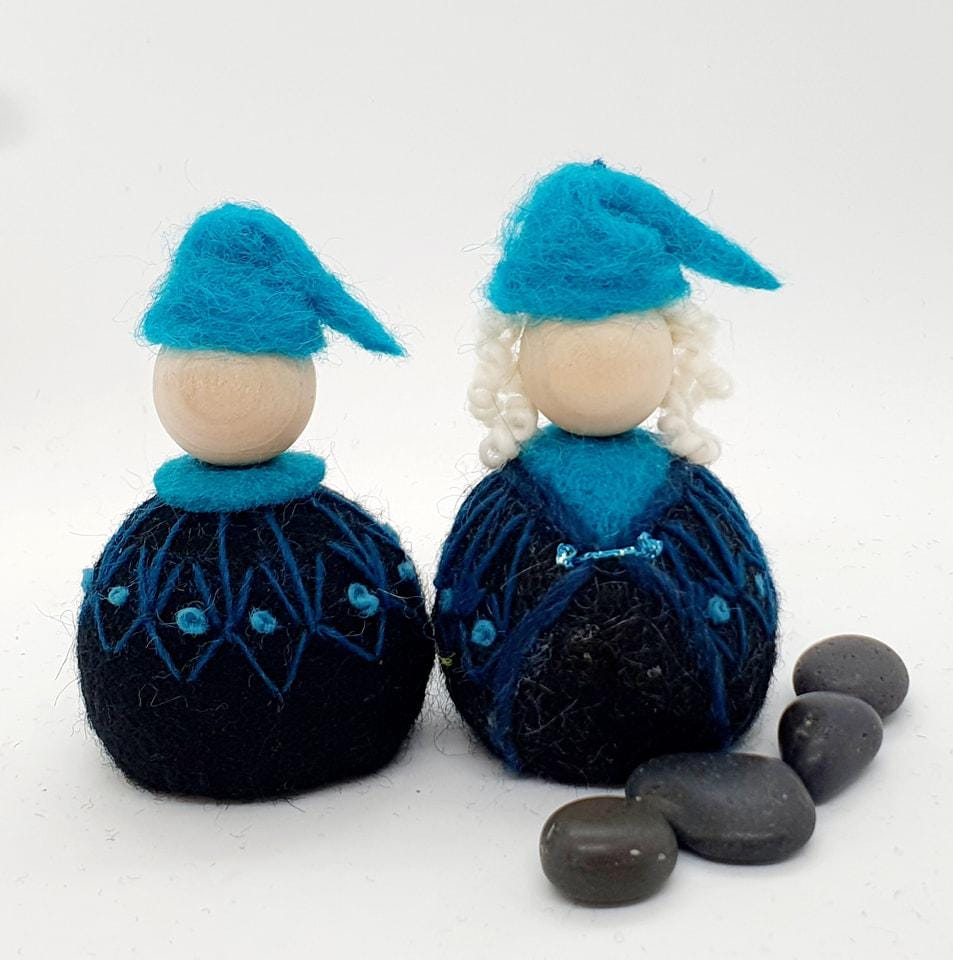 Icelandic Felted Wool Lopapeysa Fólk Handmade