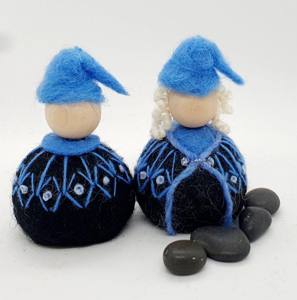 Icelandic Felted Wool Lopapeysa Fólk Handmade