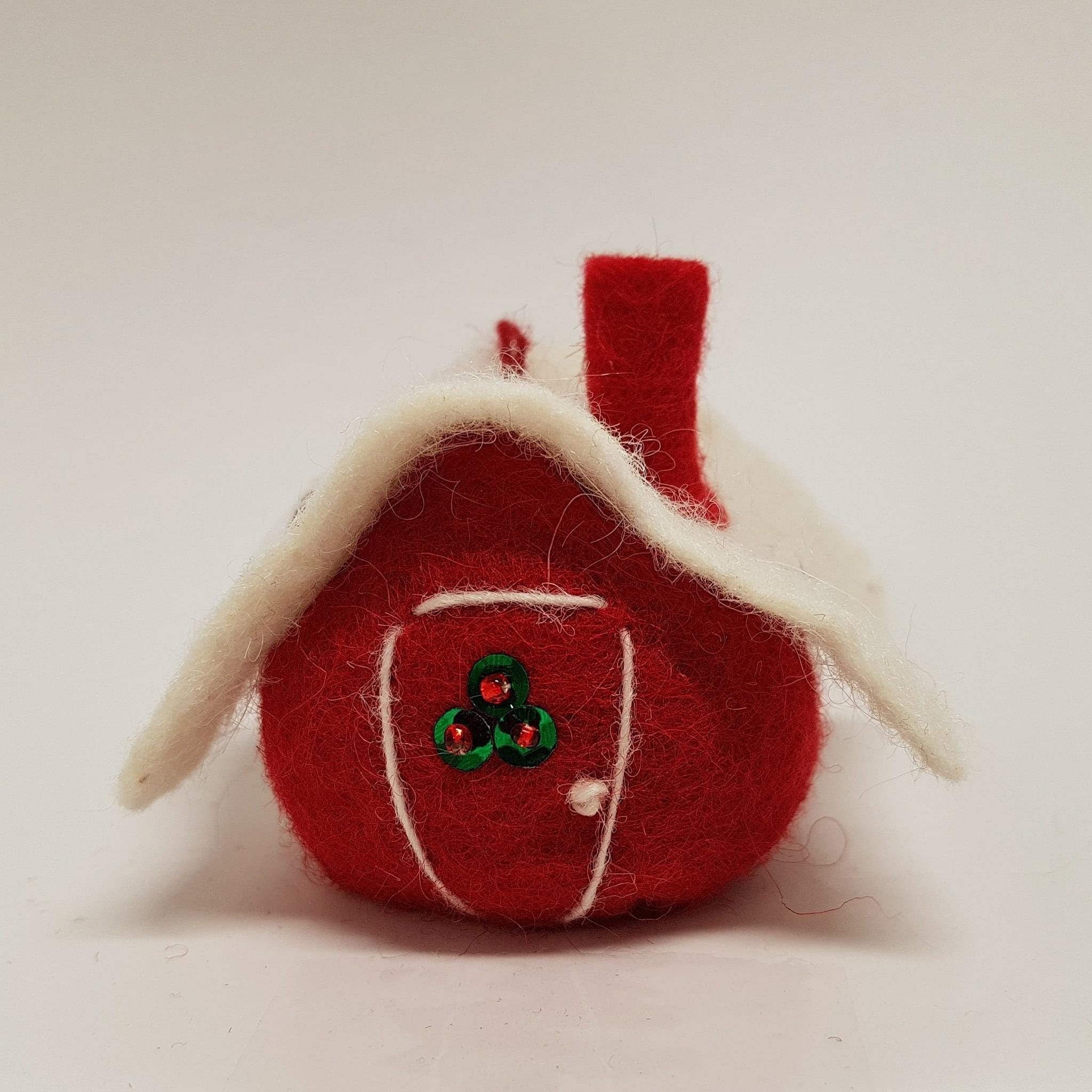 Icelandic Felted Wool Christmas House Handmade Jólahús