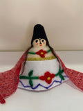 Handmade Needle Felted Traditional Folk Doll Icelandic Wool