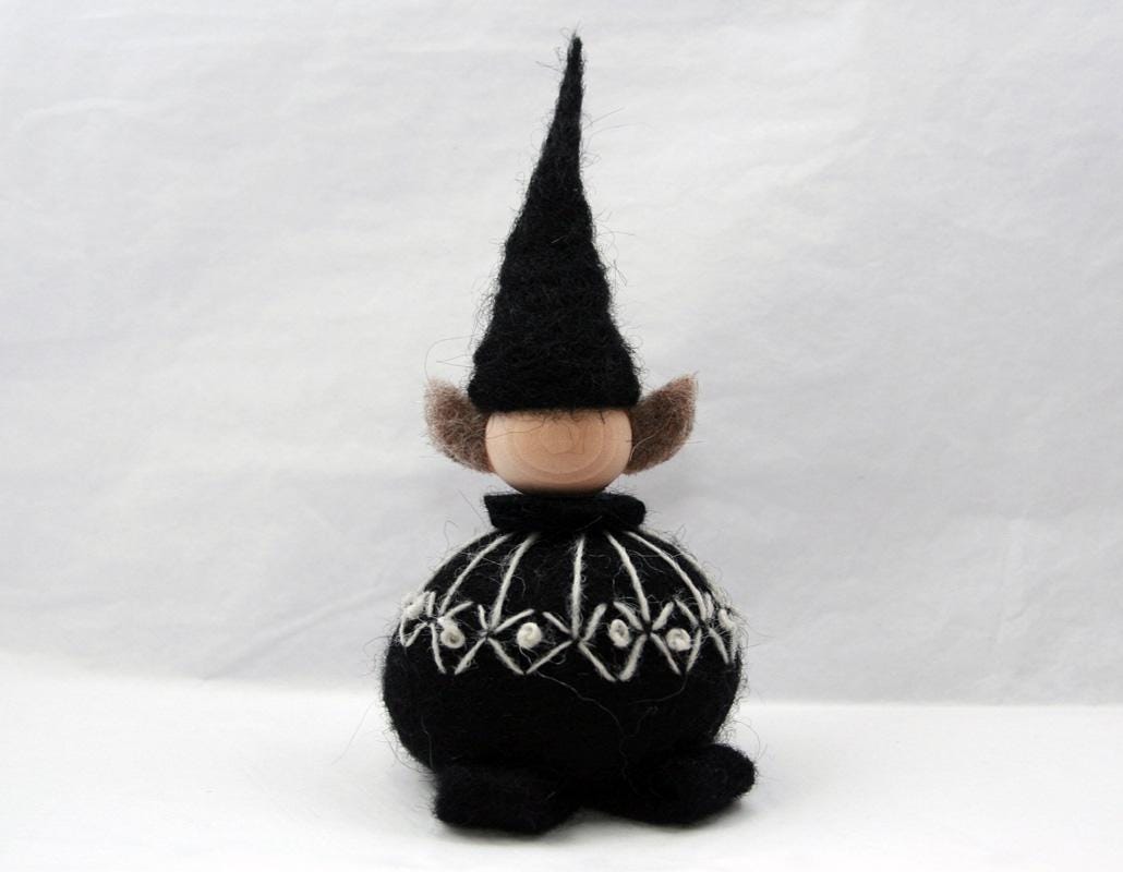 Icelandic Felted Wool Elf Handmade