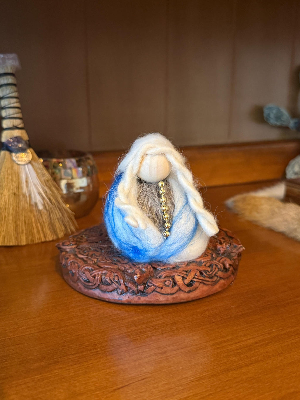 Icelandic Felted Yule Goddess