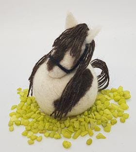 Icelandic Felted Wool Horse Handmade