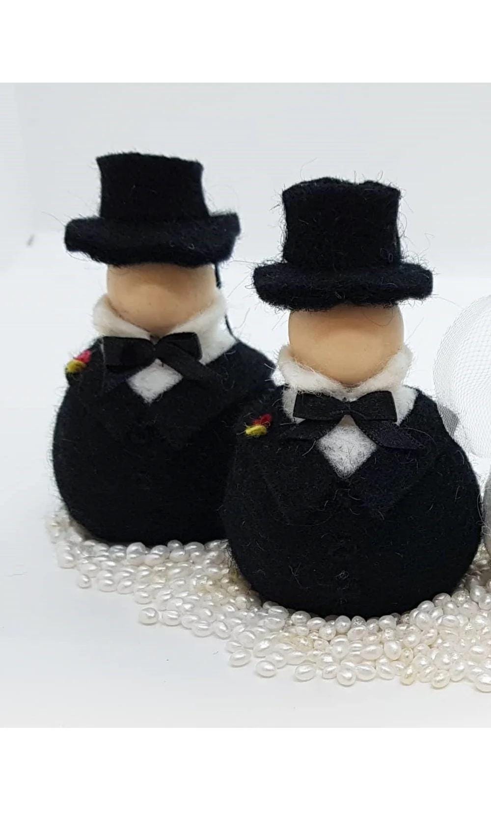 Icelandic Felted Bridal Couple Handmade