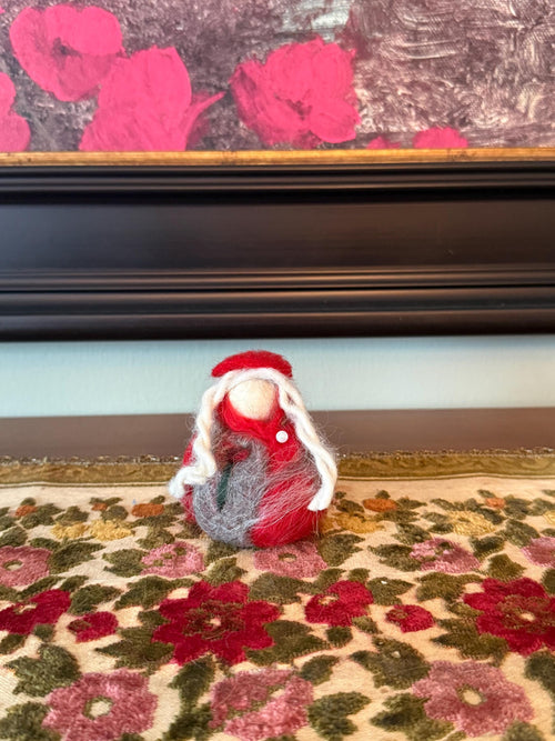 Icelandic Cranberry Goddess Felted Doll