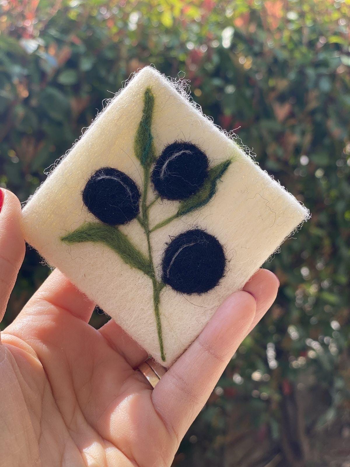 Wild Blueberry Dream Felted Soap / Textile Design
