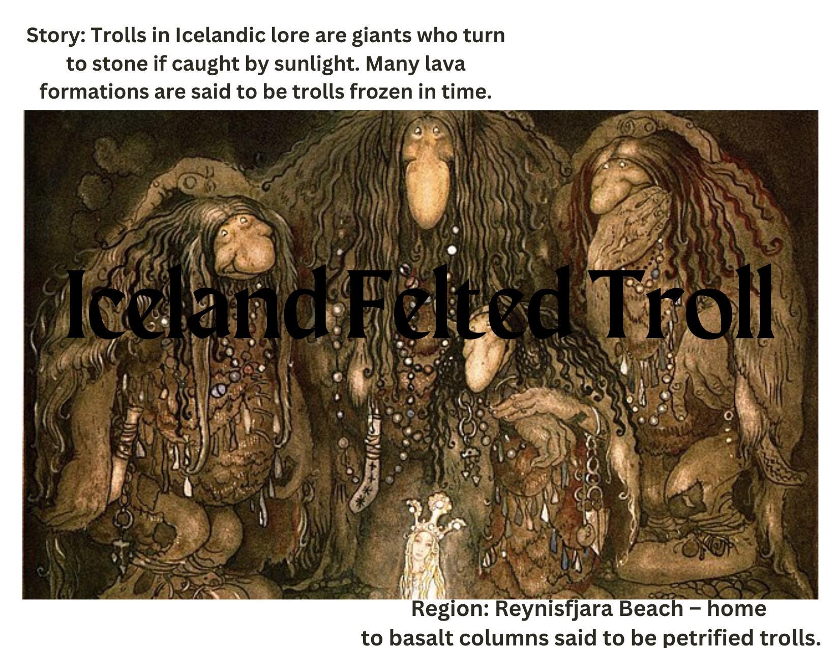 Handmade Icelandic Troll Felted