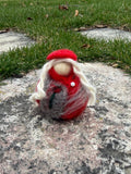 Icelandic Cranberry Goddess Felted Doll