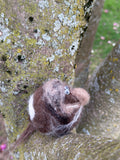 NAKULA Monkey Handmade Felted Proboscis Monkey Nakula Icelandic Wool