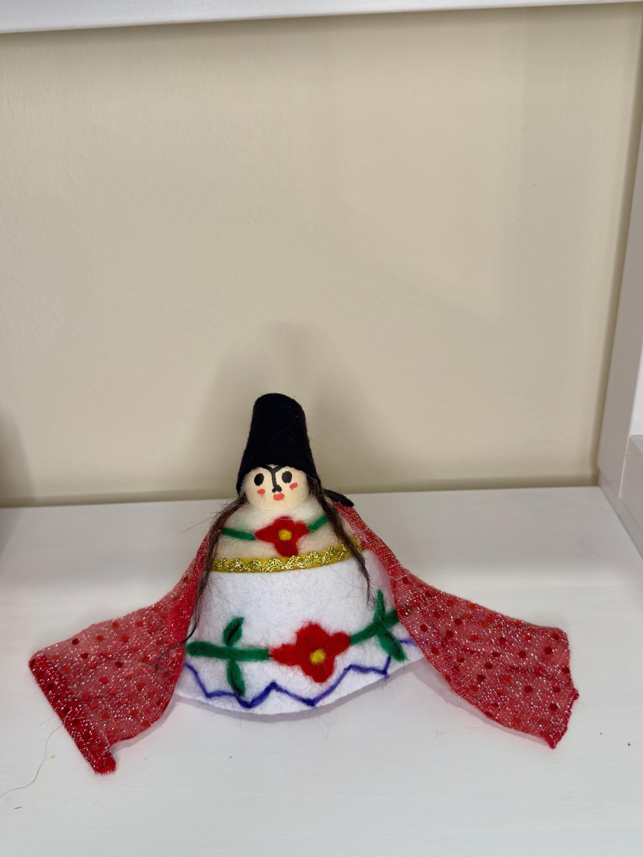 Handmade Needle Felted Traditional Folk Doll Icelandic Wool