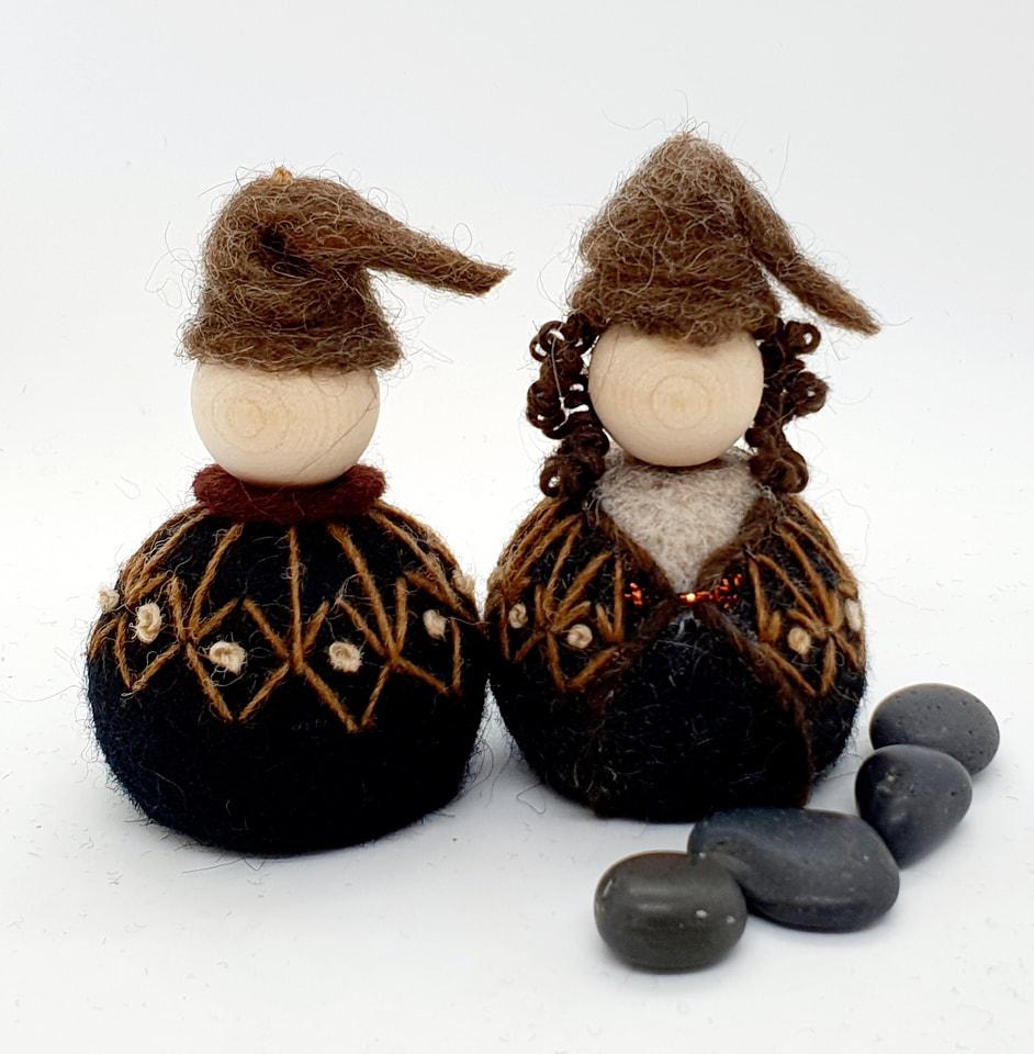 Icelandic Felted Wool Lopapeysa Fólk Handmade