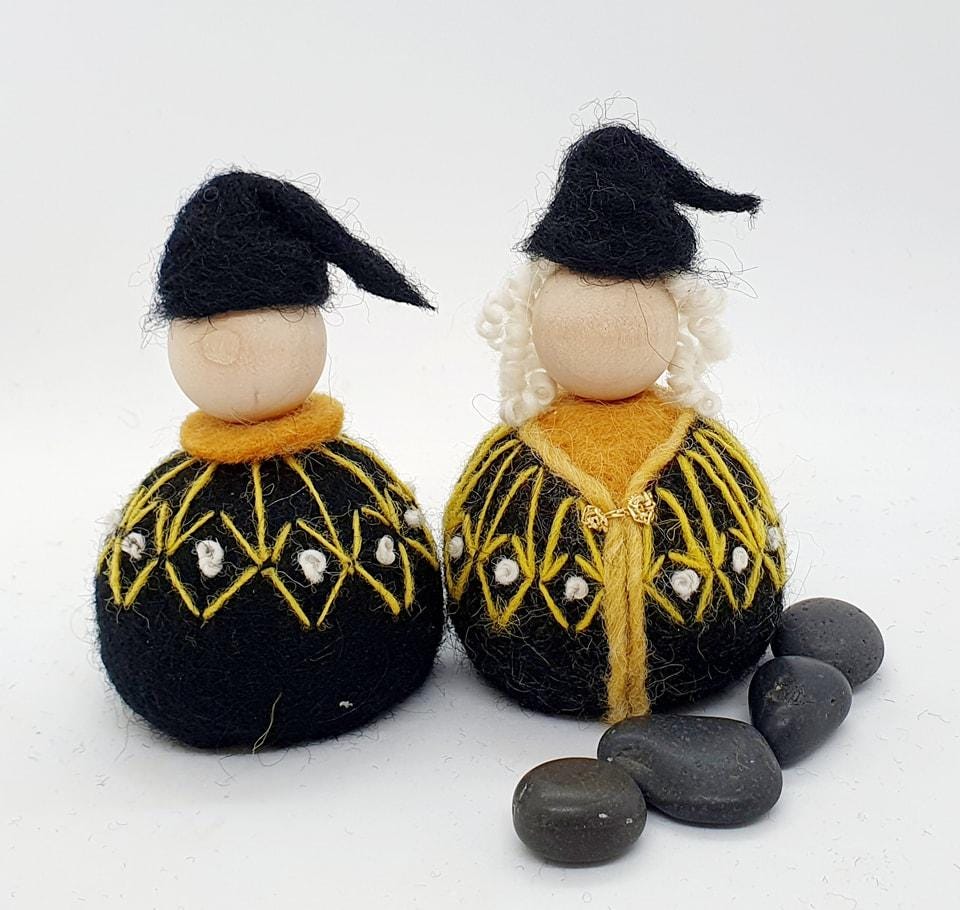 Icelandic Felted Wool Lopapeysa Fólk Handmade