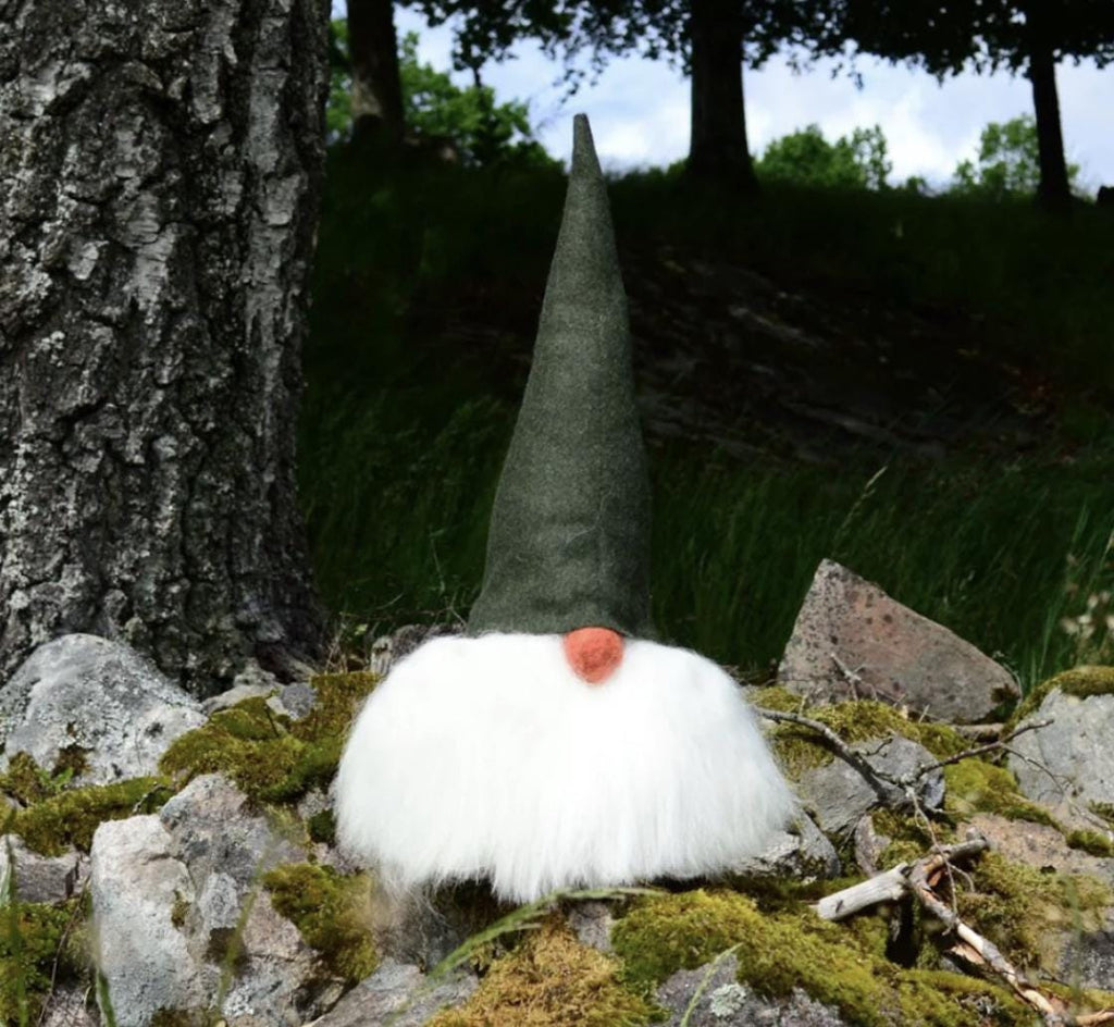 Hnúskur Gnome Icelandic Felted Wool Fólk Handmade Gnome