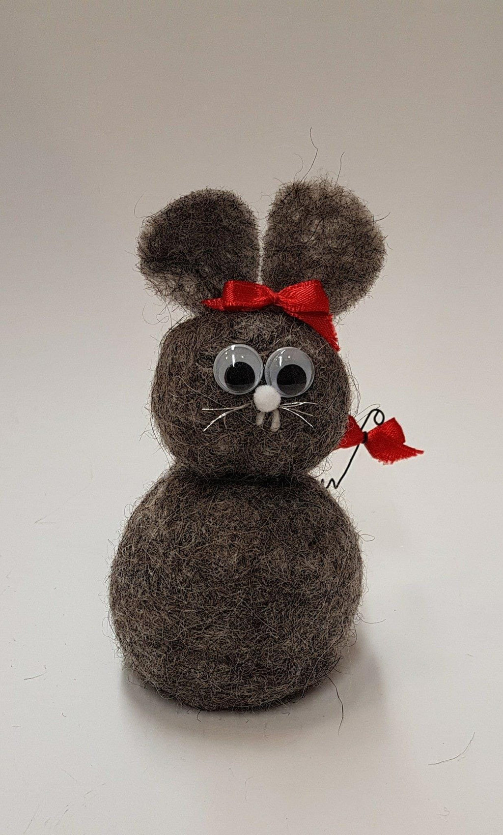 Icelandic Wool Handmade Felted Christmas  Mouse Jólamús