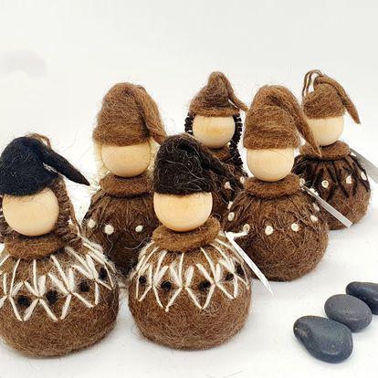 Icelandic Felted Wool Lopapeysa Fólk Handmade