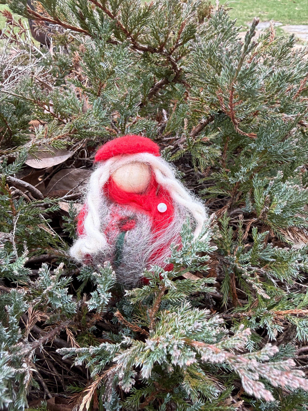 Icelandic Cranberry Goddess Felted Doll