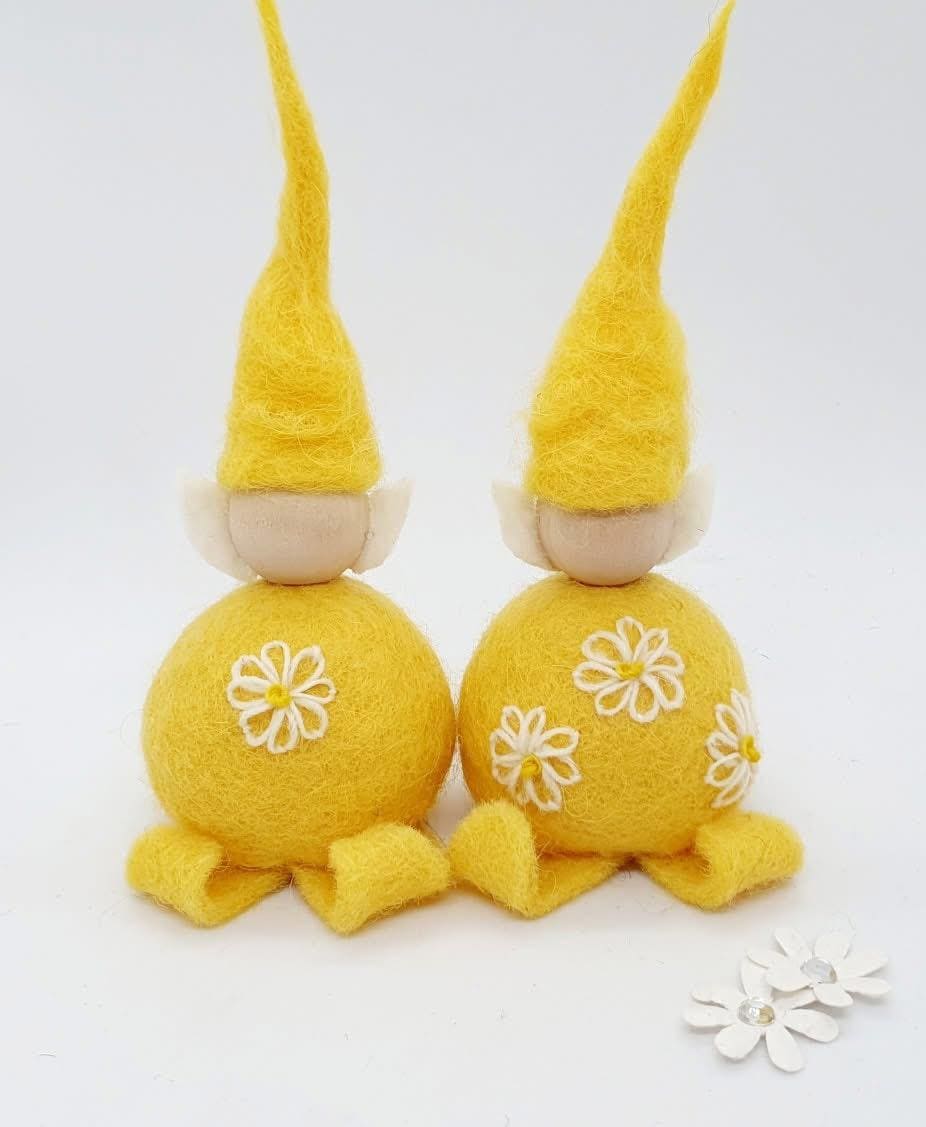 Icelandic Felted Wool Easter Elf Handmade Easter Gift