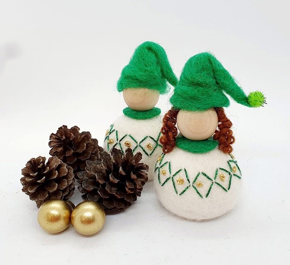 Icelandic Felted Wool Elf Handmade