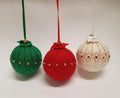 Set of Icelandic Wool Felt Embroidered Christmas Ornament Vintage Nostalgic Old Ornaments Handmade