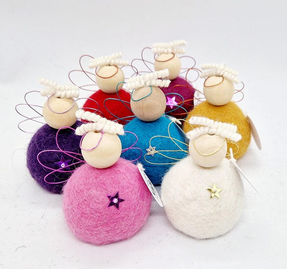 Icelandic Wool Handmade Felted Angel