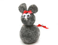 Icelandic Wool Handmade Felted Christmas  Mouse Jólamús