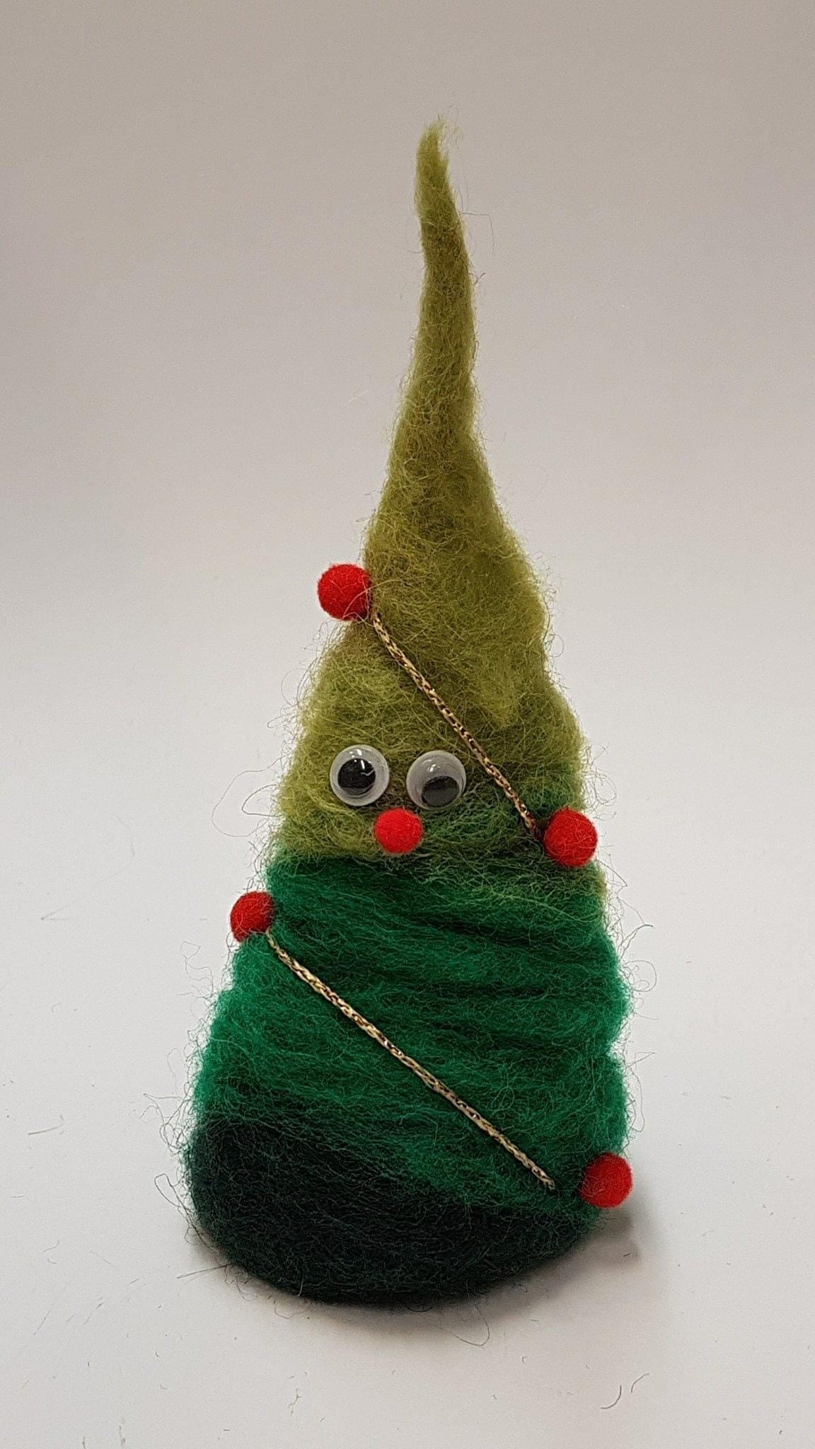 Icelandic Wool Handmade Felted Christmas  Tree Jólatré