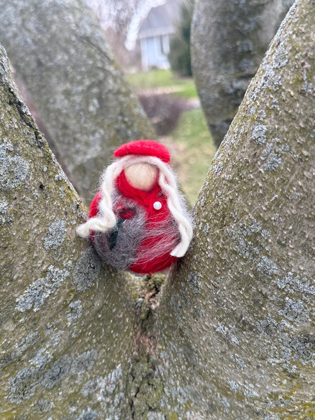 Icelandic Cranberry Goddess Felted Doll