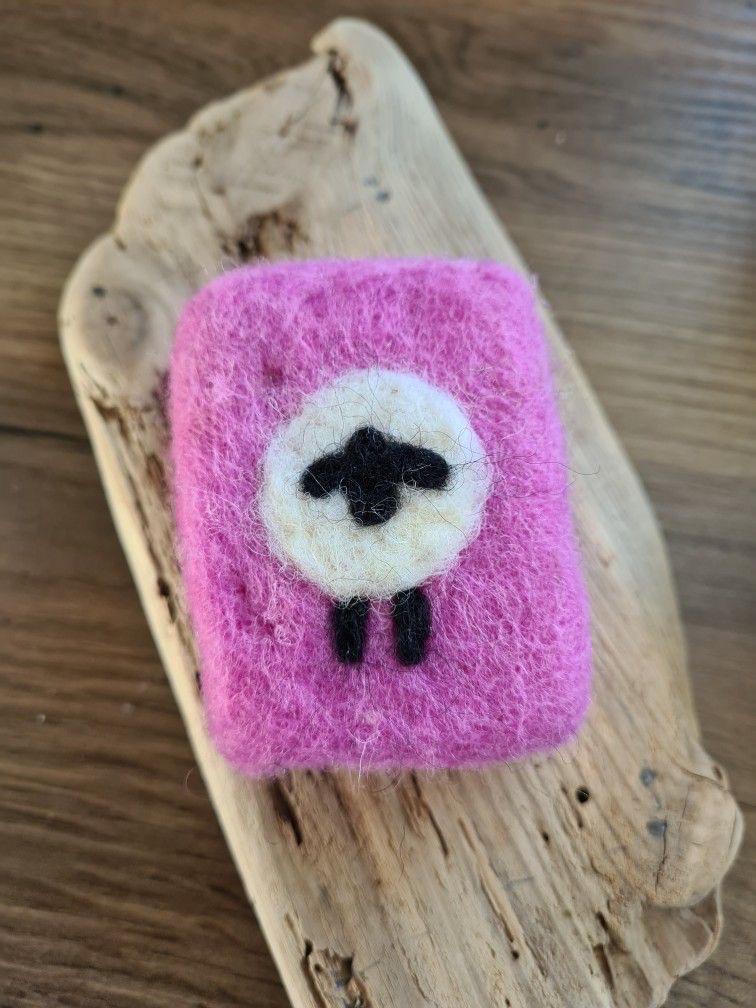 Icelandic Wool Sheep Felted Soap