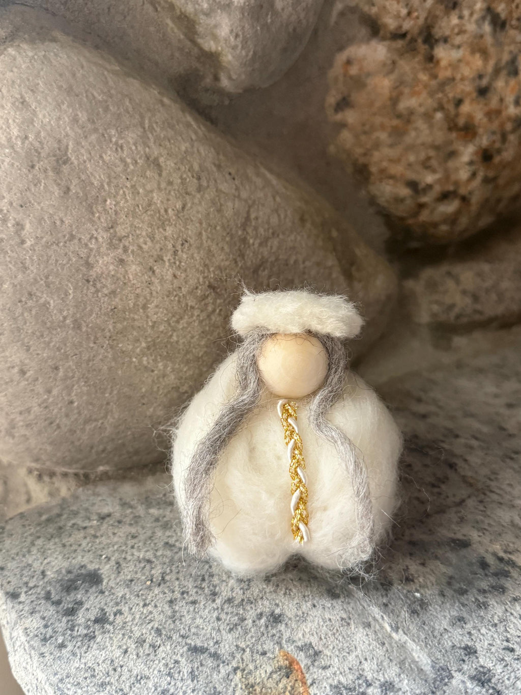 Icelandic Felted Snow Fairy